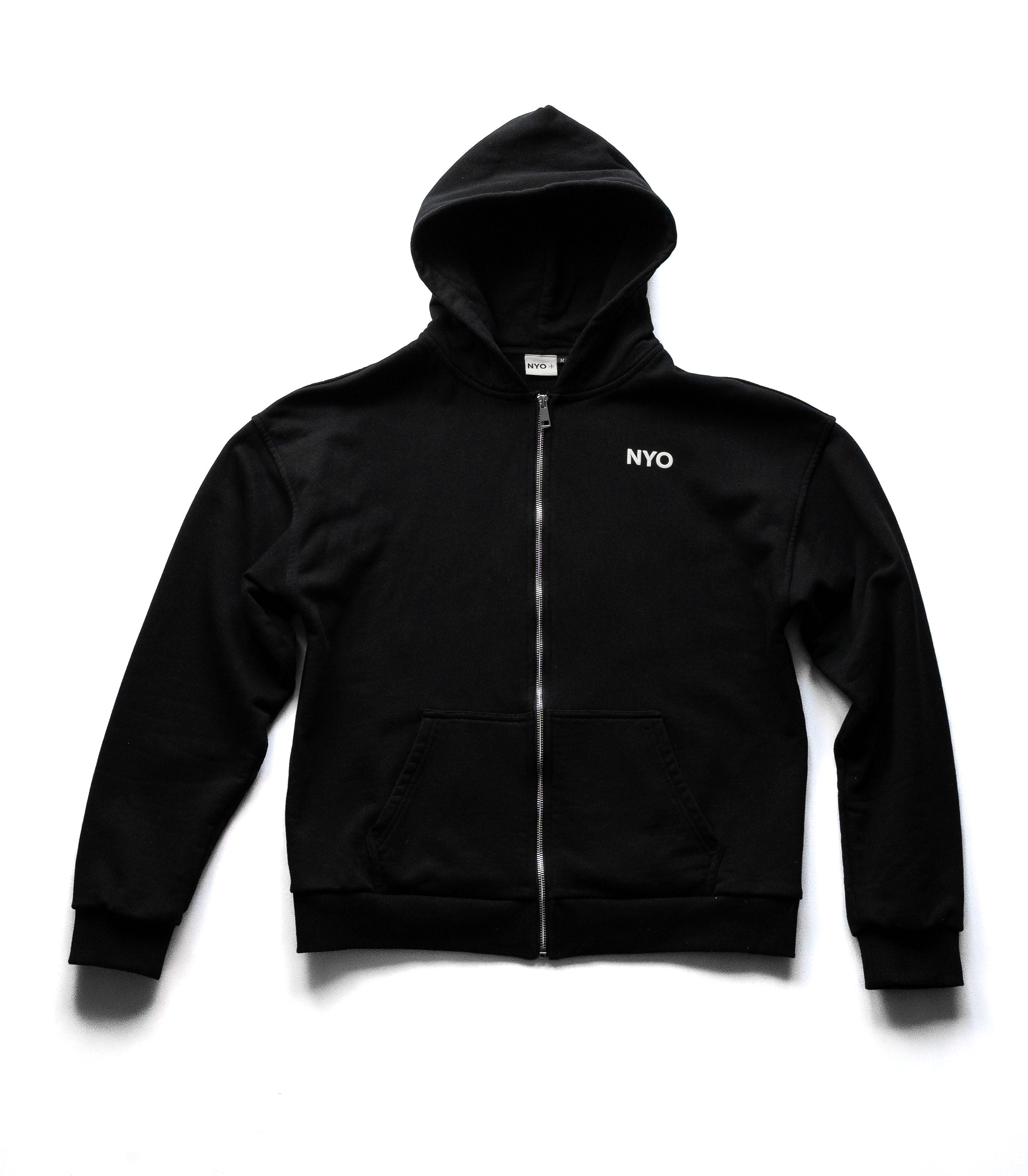 ESSENTIALS ZIP HOODIE BLACK