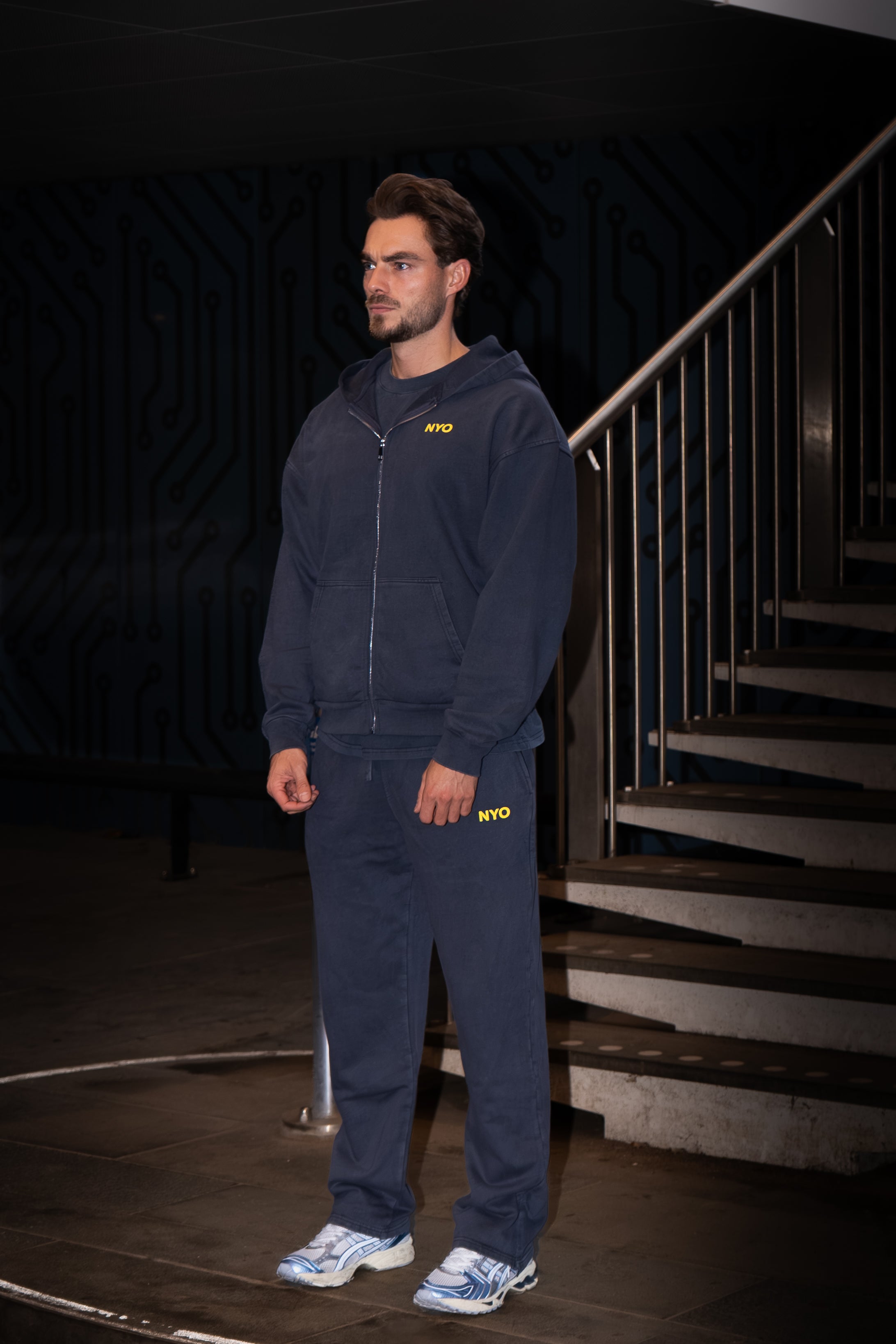 ESSENTIALS ZIP HOODIE WASHED GREY